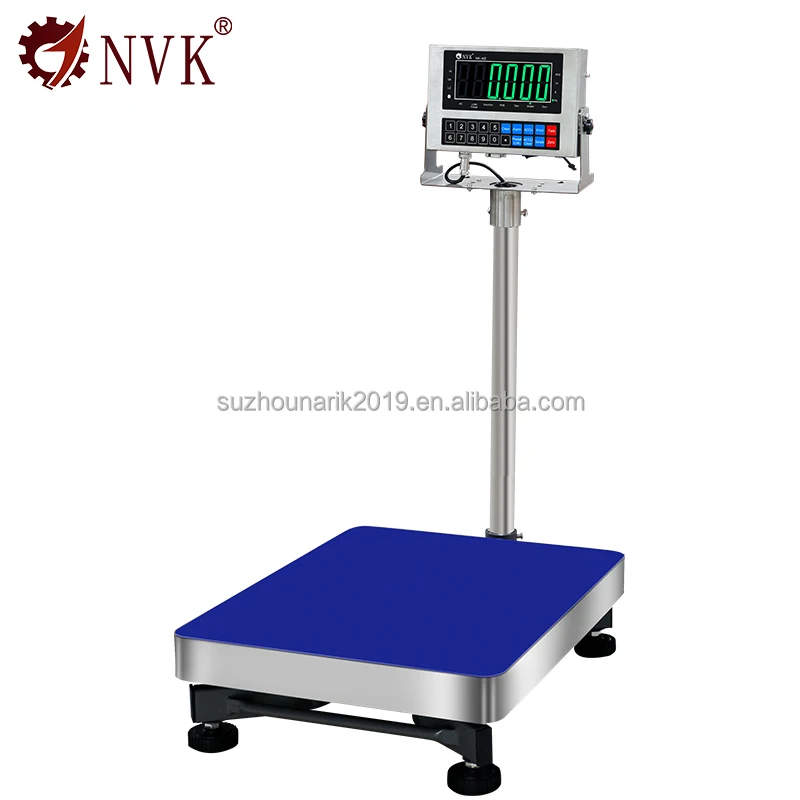 NVK TCS Series Bench Scale Stainless Steel Weighing Scale 30-500kg LED Indicator Platform Scale