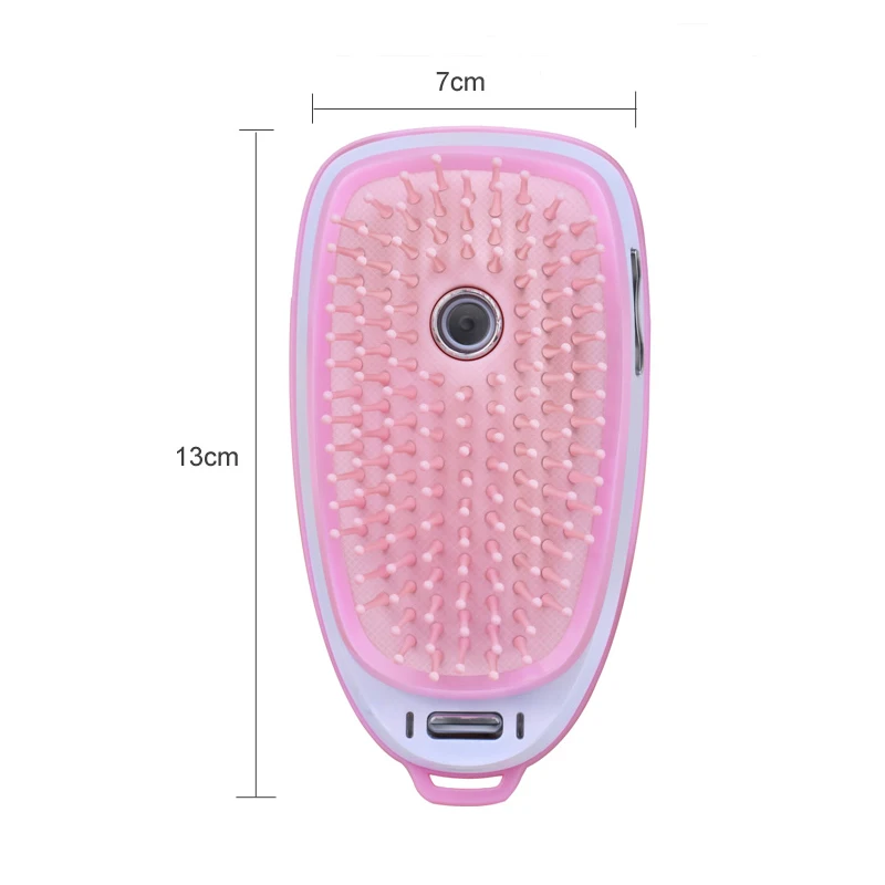 Portable frizz-free easy shine hair smooth combs nano mist steam sprayer electric vibrating scalp massage hair brush comb