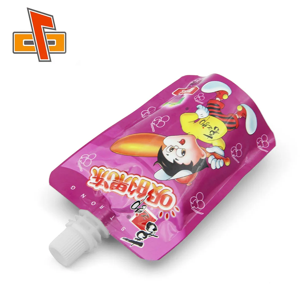 Zhongbao Custom Wholesale Aluminium Jelly water Juice Spouted Pouch Bag Doypack Filling Plastic Line Manufacturing