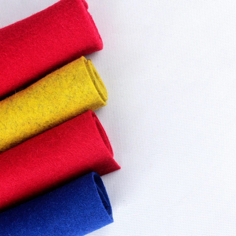 color 100% wool felt red orange color 3mm 4mm felt roll manufacture
