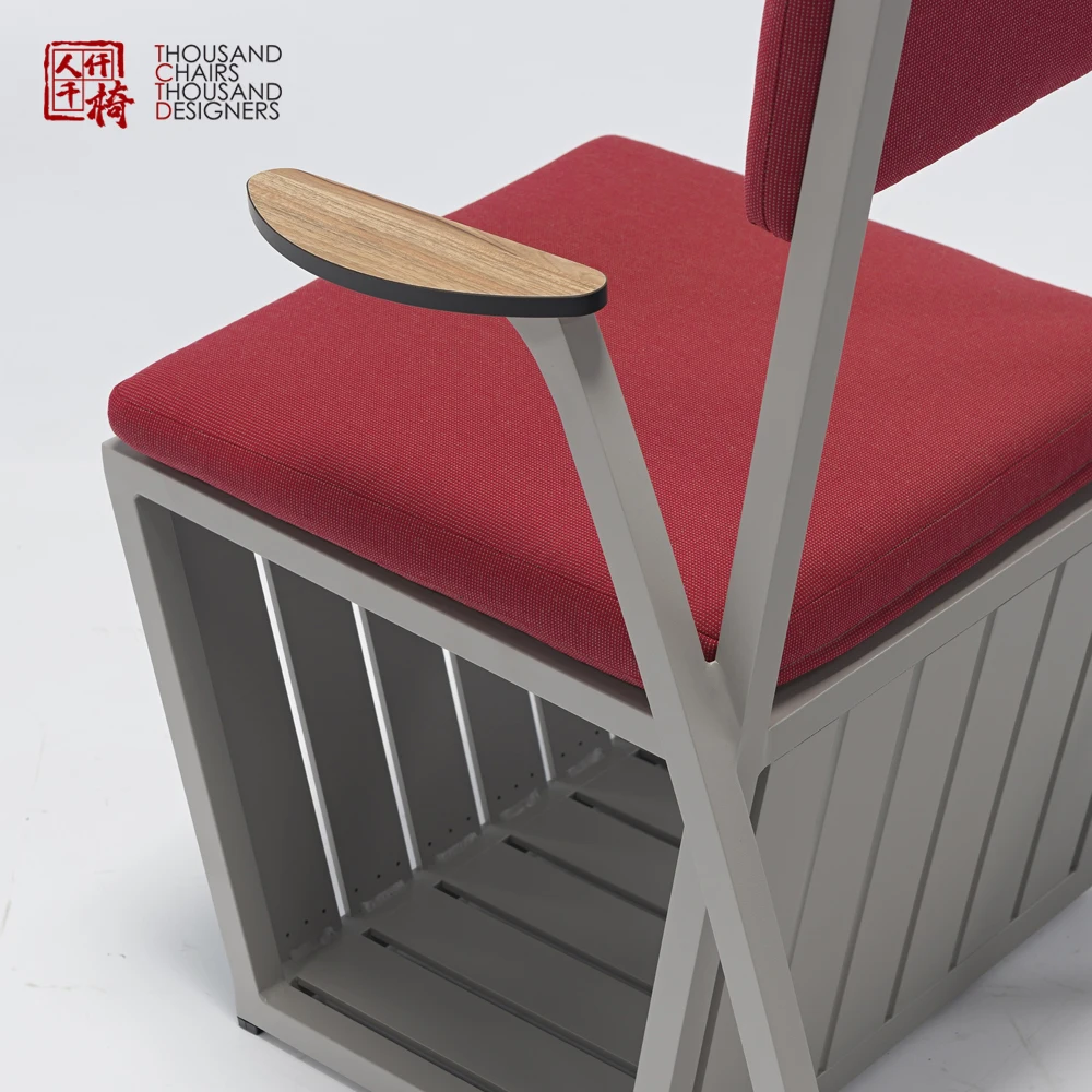 Tctd алюминиевый диван с подлокотником, Роскошный Черный алюминиевый обеденный металлический стул, портативная мебель для сада и улицы