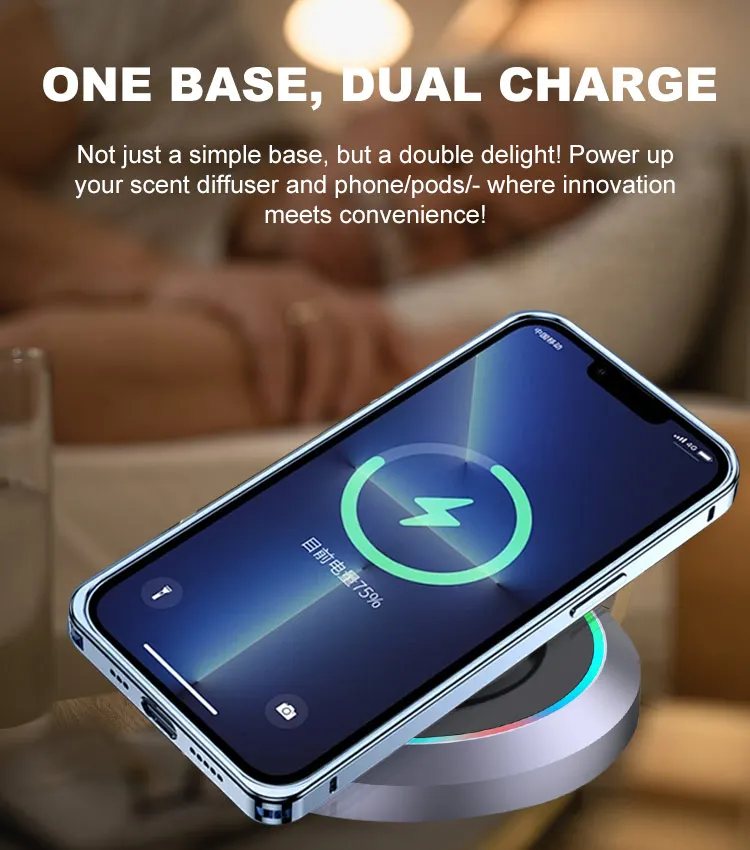 2024 New Product Cable Free Refillable Essential Oil Waterless Smart Professional Fragrance Machine Aroma Diffusers for Room