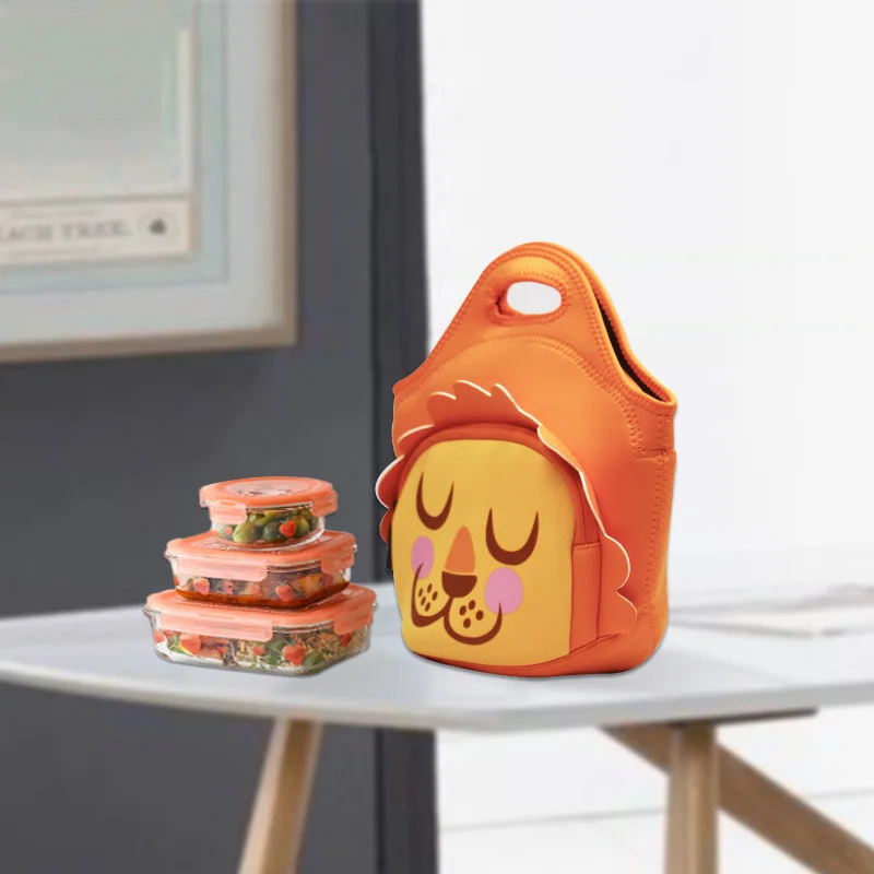 Custom Cute Neoprene Lunch Bag Wholesale High Quality Animal Lunch Cooler Bags For Kids baby bags for mom