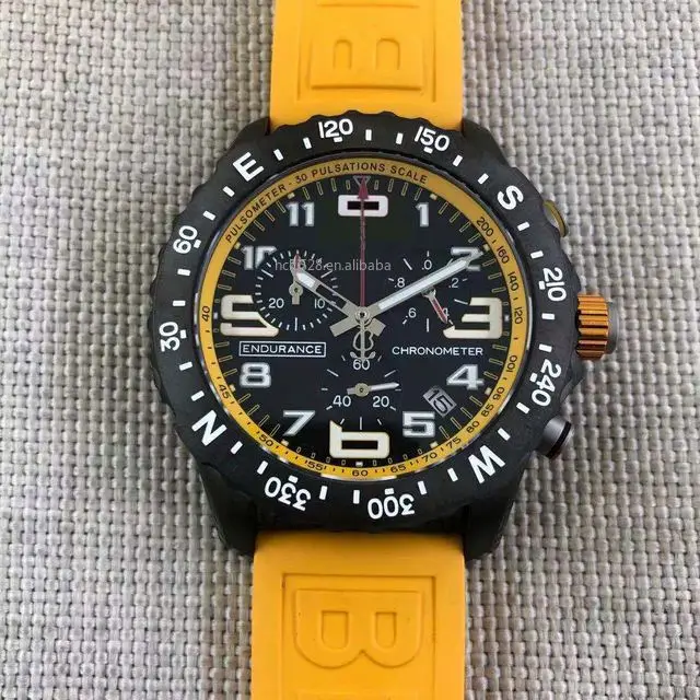 2021 Luxury Mens Watch Endurance Pro Chronograph 40mm Wristwatch Red Blue Rubber 1884 Men Watch Quartz Sapphire Glass Watches