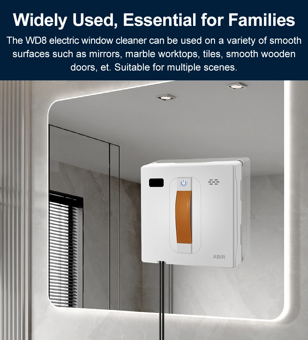 WD8 High quality Robot Window glass Cleaner washer with Ultrasonic double-side atomized water Spray oem factory