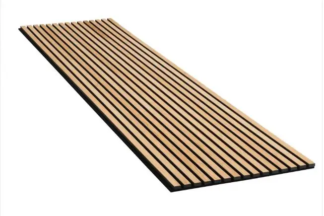 Sound Absorption Construction Decoration Material Polyester Fiber Slat Wood Veneer Acoustic Panel