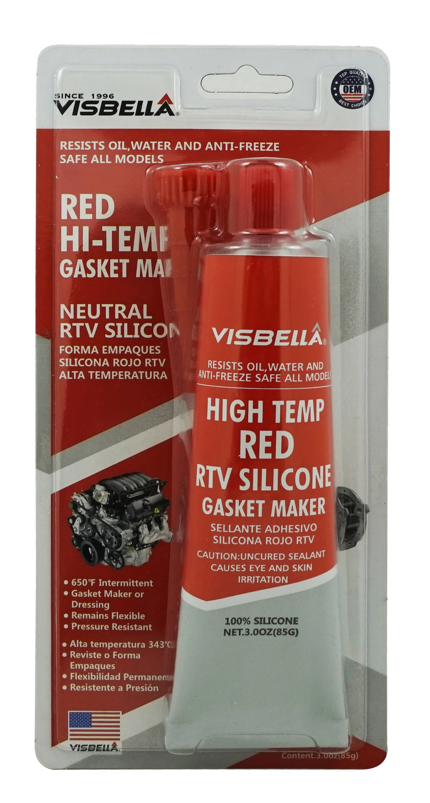 Nasca06 visbella Grey Hi-Temp gasket maker RTV Silicon