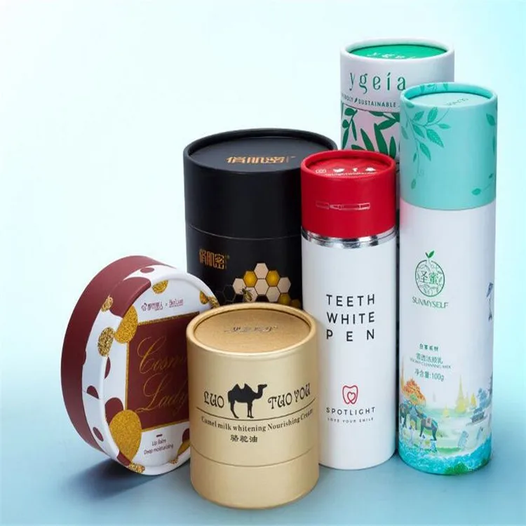 Manufactory Wholesale food grade recycled tea kraft paper tube cans for toothpick packaging tube