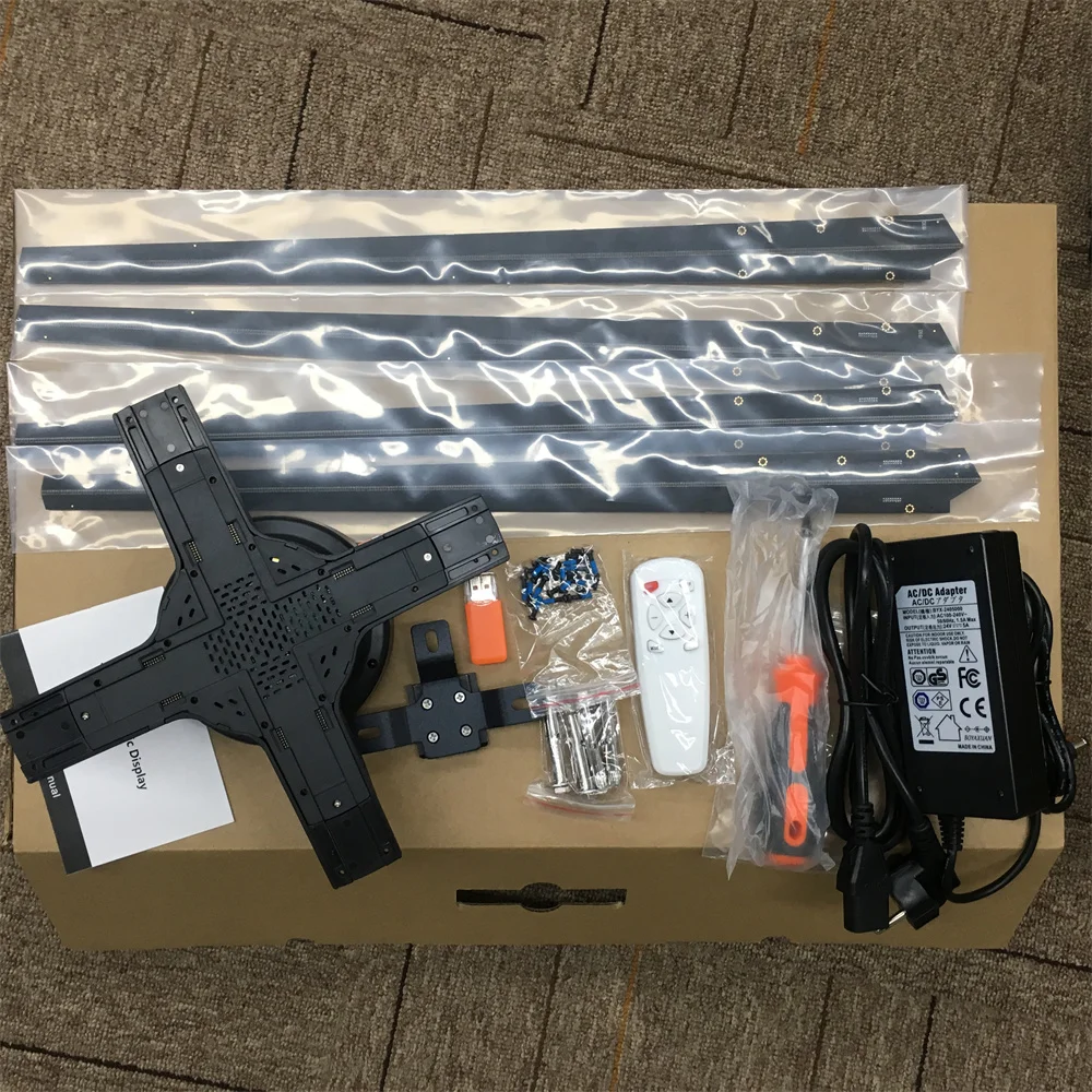 3D Holographic Display Projector 43 Wall Mini 25Cm With Protection Box Hd Table Round Wifi Hologram Led Fan