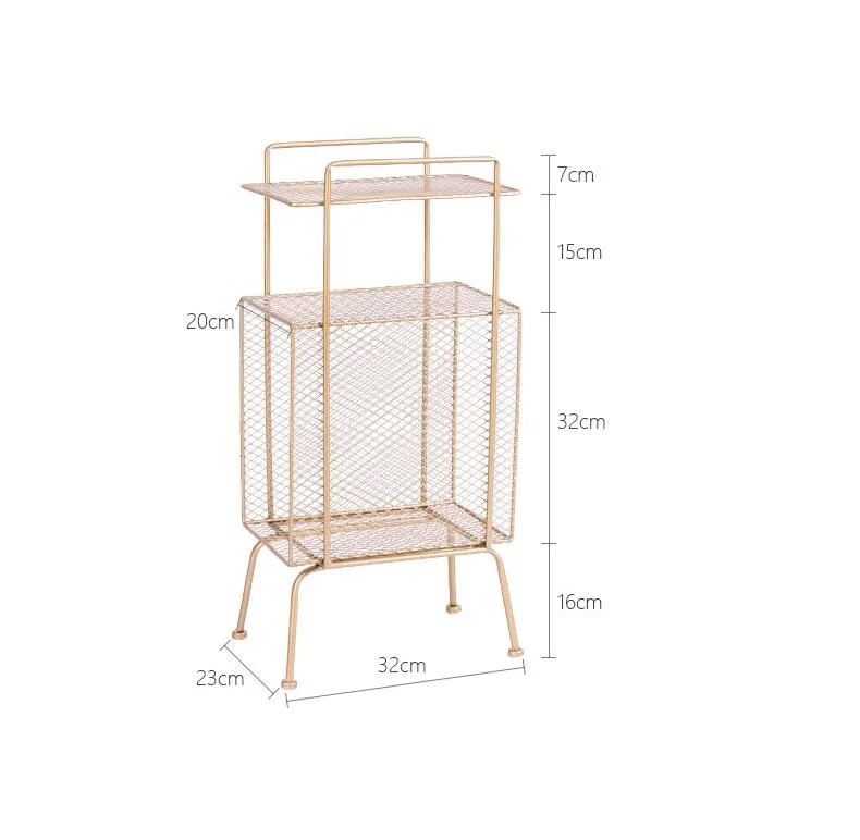 Book Rack Nordic Iron Art Book Newspaper Rack Storage Shelf Sofa Floor-to-ceiling Book Propaganda Bookshelf