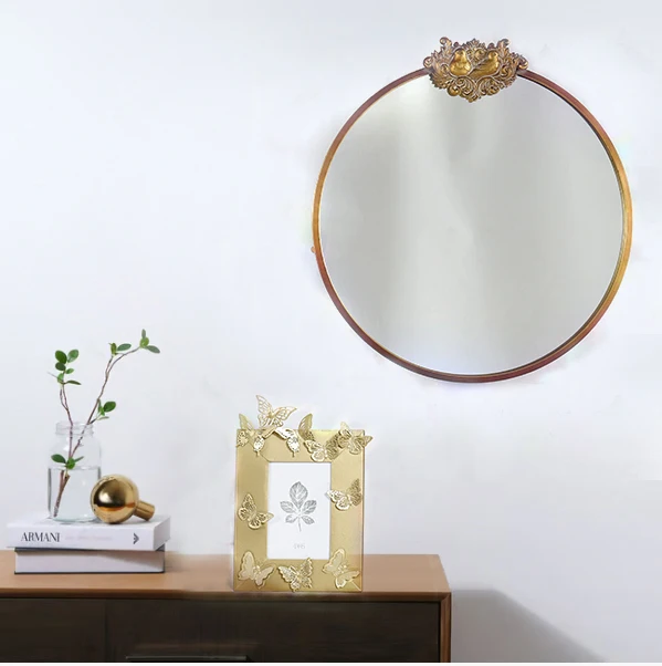 table photo frame metal custom popular modern creative butterfly home decor  golden metallic photo frame