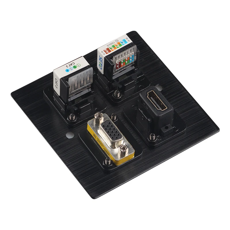 seto d panel VGA rj45 cat5 network socket rj11cat3 socket multimedia projection panel