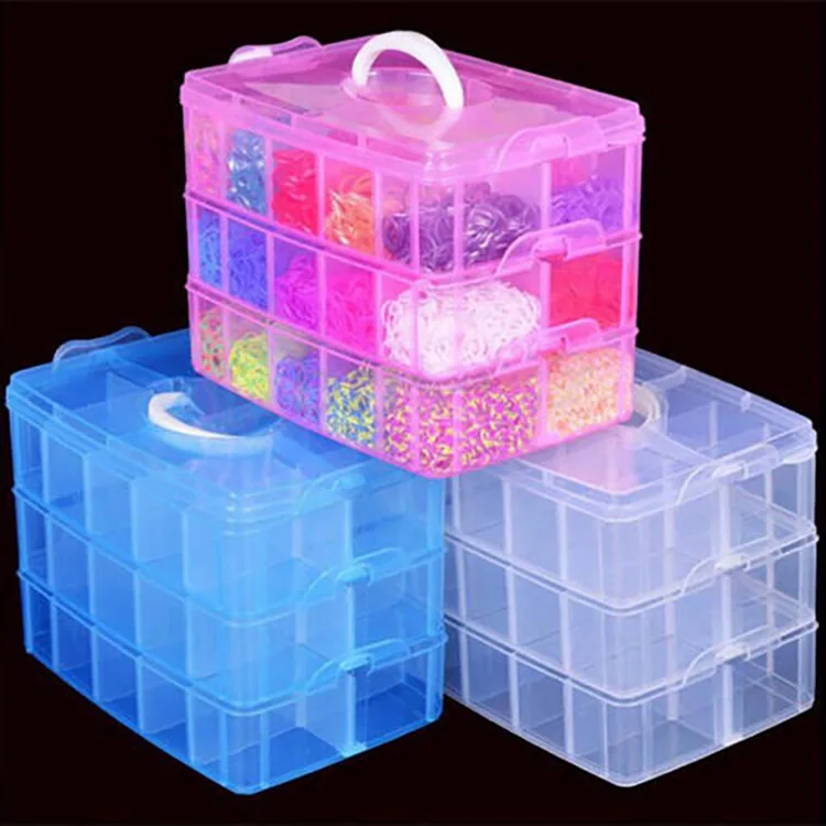 
Plastic Clear Jewelry Bead Organizer Box Storage Container Case Craft Tool Space-saving Detachable Jewelry Bead Storage Box 