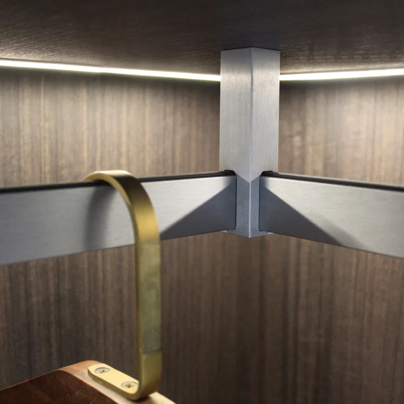 Luxury Rectangular Wardrobe Rail Clothes Hanging Tube Wardrobe Tube