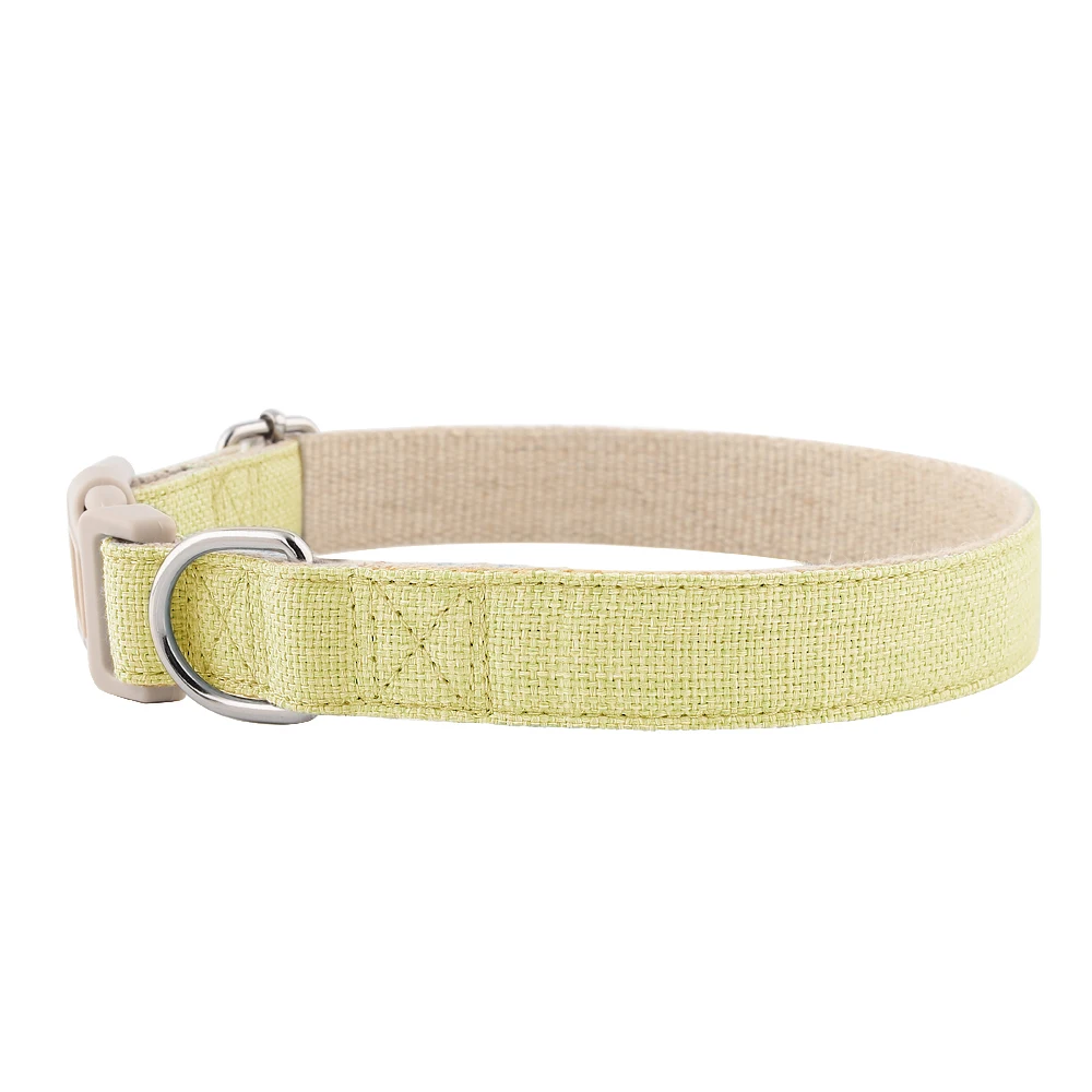Newest Organic 100% Recycled Sustainable Development Eco Friendly Hemp Dog Collars Leashes 10 Colors in Stock