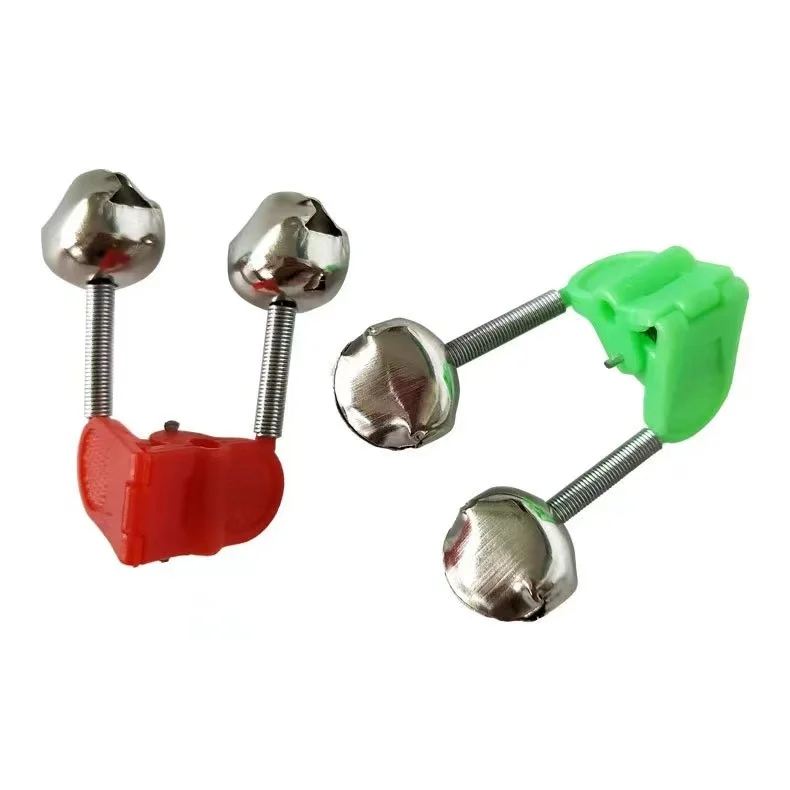 2024 New Arrival Finely Processed Bells Ring Colorful Plastic Fishing Rod Bite Alarms Clamp Tip Clip Accessory Outdoor Fishing