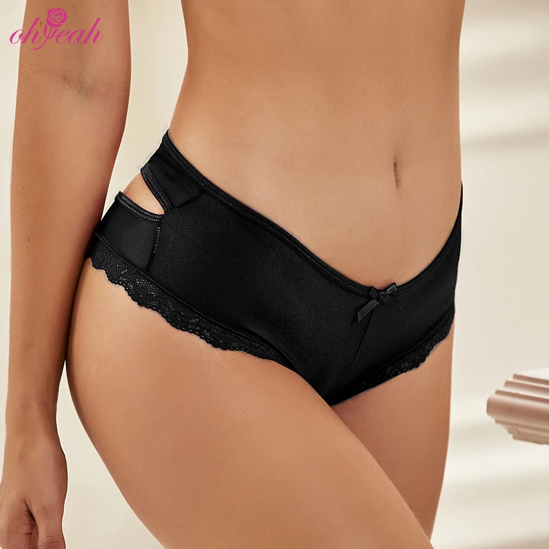 Оптовая продажа, кружевное сексуальное прозрачное белое нижнее белье с высокой талией, женские трусики