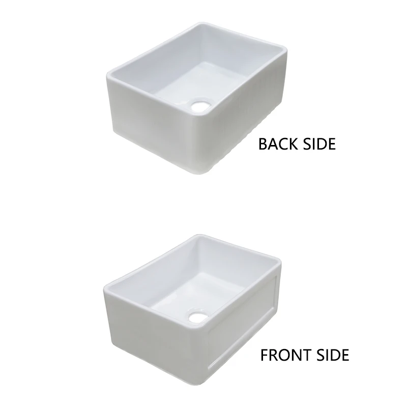 Popular Design CUPC Big Size White Ceramic Solid Surface Farmhouse Apron Front Kitchen Sink