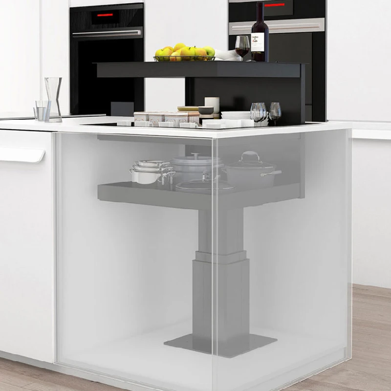 New kitchen Automatic cabinet voice control lifting wall cabinet electric lift pull basket