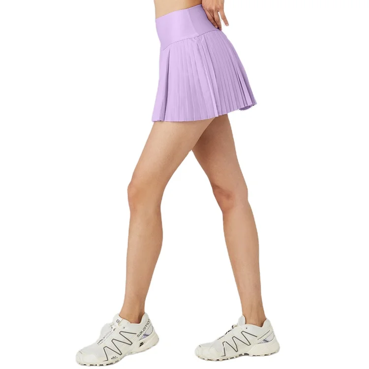 Stretchy Pleated Athletic Skirt Quick Dry Girls Active Tennis Skirt Women's Basic 2 Pockets Custom Logo Sportswear for Women
