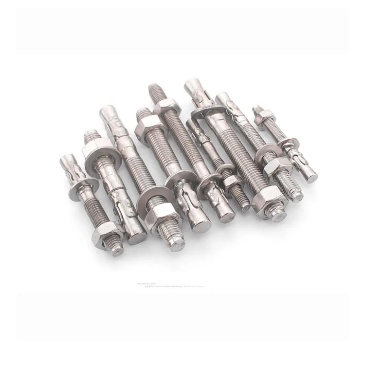 China Factory Price 12mm 10mm 8mm Anchor Bolt Stainless Steel Wedge Bolt with Carbon Steel Fasteners