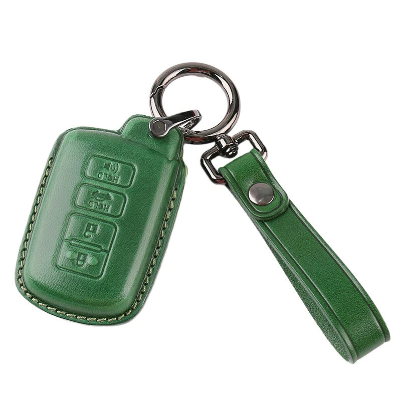 SweetPig Leather Car Key Case Keys Full Cover Protection Shell Bag for Toyota Highlander RAV4 Camry Corolla