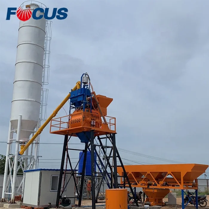 small mini concrete batching plant hzs25 for sale