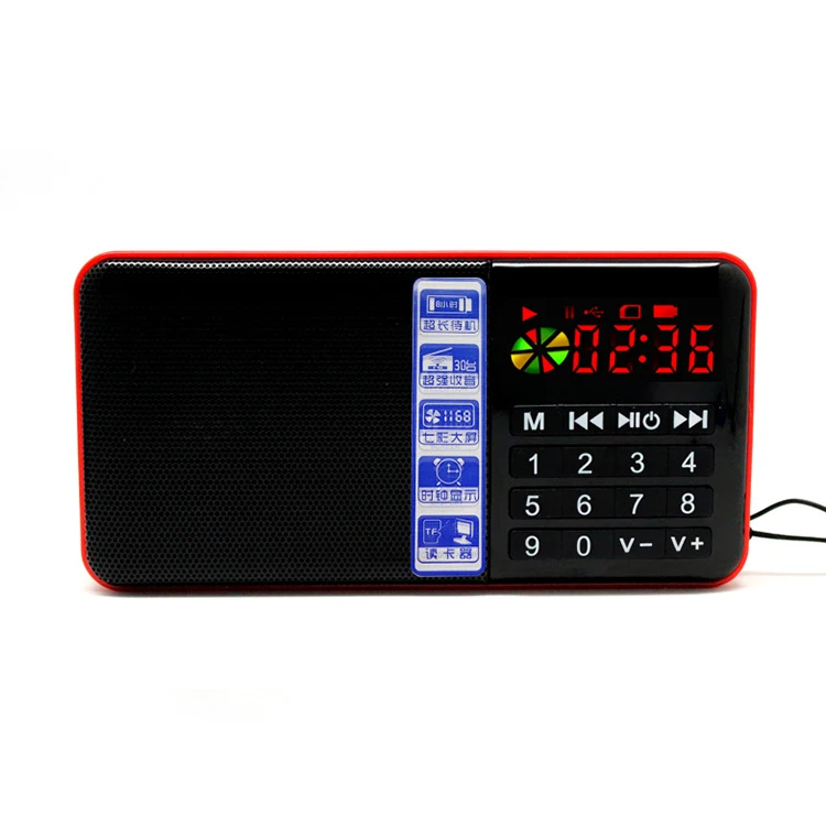 
Portable mini rechargeable small Pocket FM Radio USB TF card digital MP3 music player 