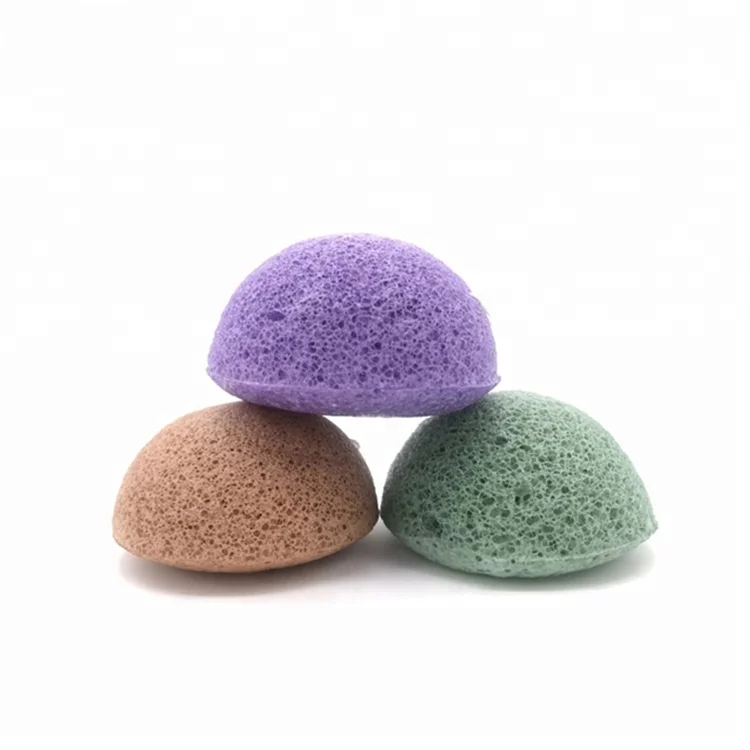 Wholesale 100% Natural Private Label Bamboo Charcoal Facial Face Konjac Sponge