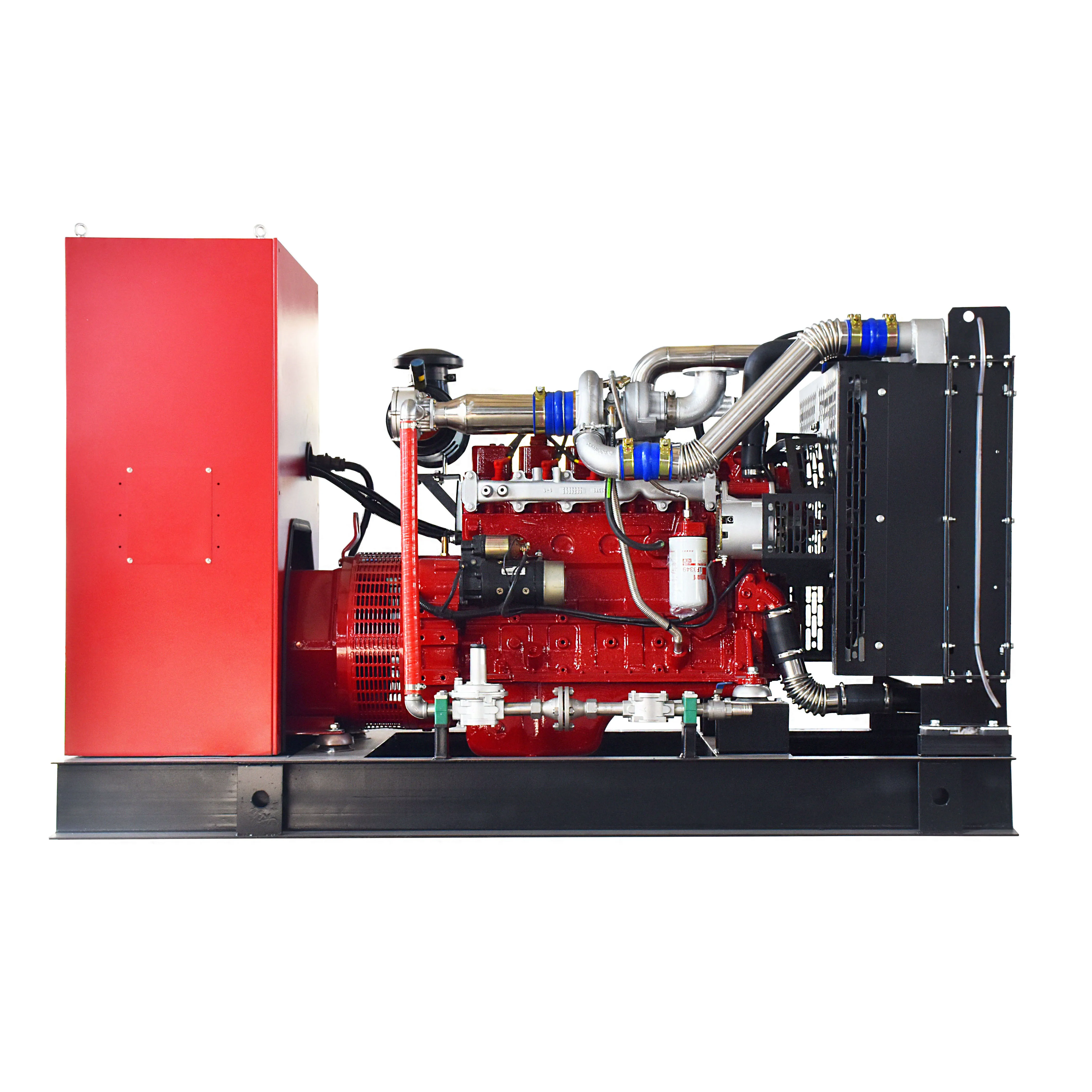 80KW Natural gas genset 6BTAA LPG generator biogas engine 100KVA Biogas generator set Biomass gas turbine engine