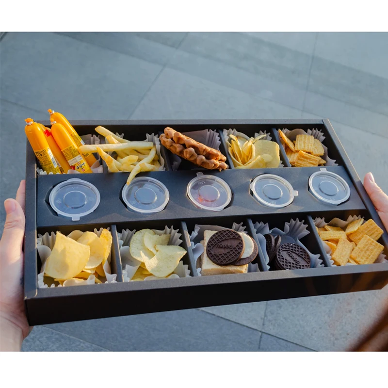 Custom Disposable Takeaway Food Takeout Paper Chocolate Favorite Shawarma Grazing Fries Box fondue box Food Packaging Boxes