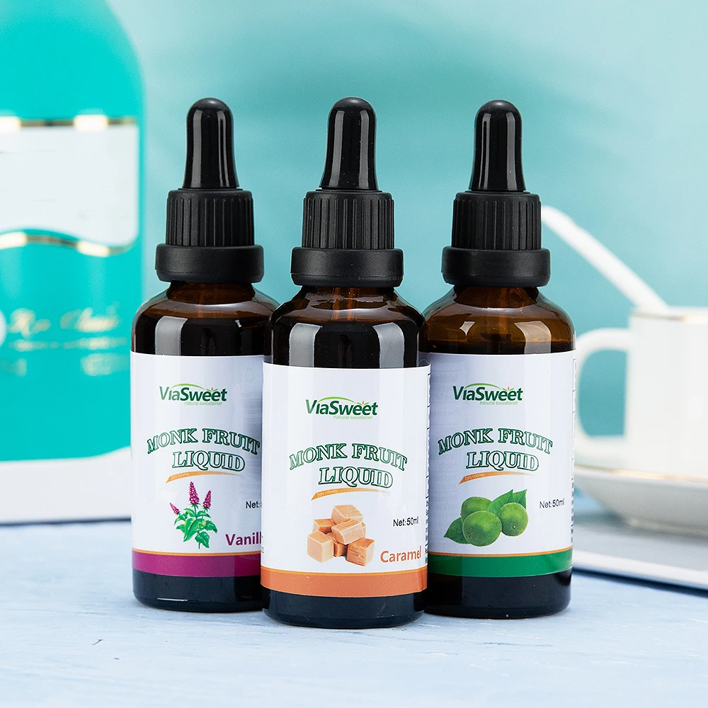 Keto diet monk fruit drops Wholesale Non-GMO 0 Calorie Monk fruit drops liquid sweetener