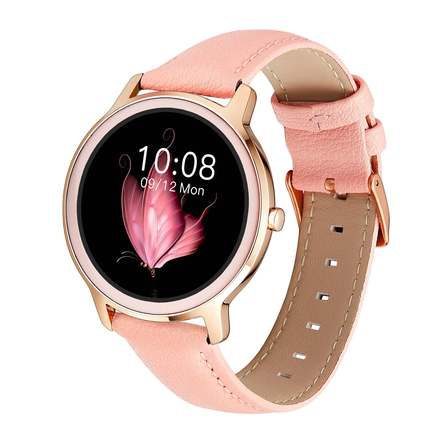 R18 Lady Female Luxury Waterproof Programmable Stainless Steel Woman Smartwatch Period Remind Girls Smart Watches