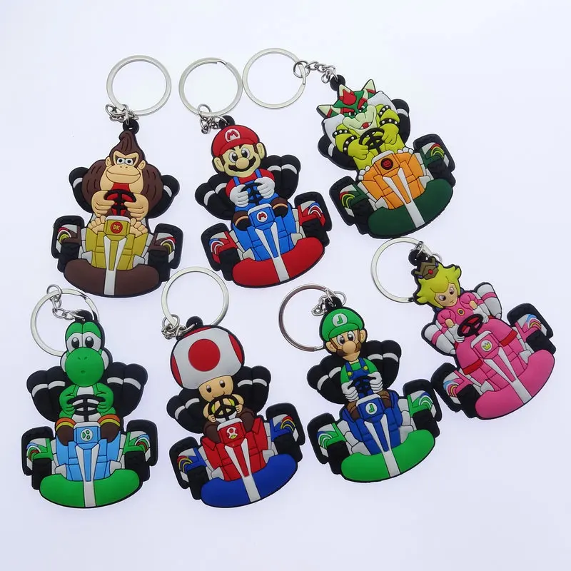 Wholesales Custom Design Anime Soft PVC Personalized Pendant Charm Llaveros Cartoon Character Rubber Keychain