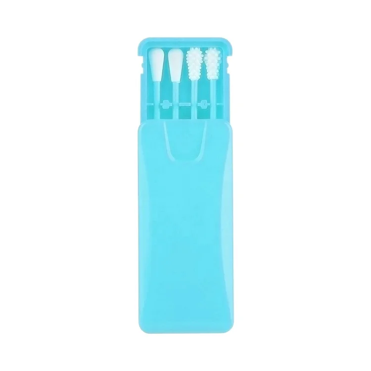 Oksilicone 4 шт. в упаковке Новые Тип зубная щетка с двумя головками силиконовые бутоны макияжа ватные тампоны тампон для повторного