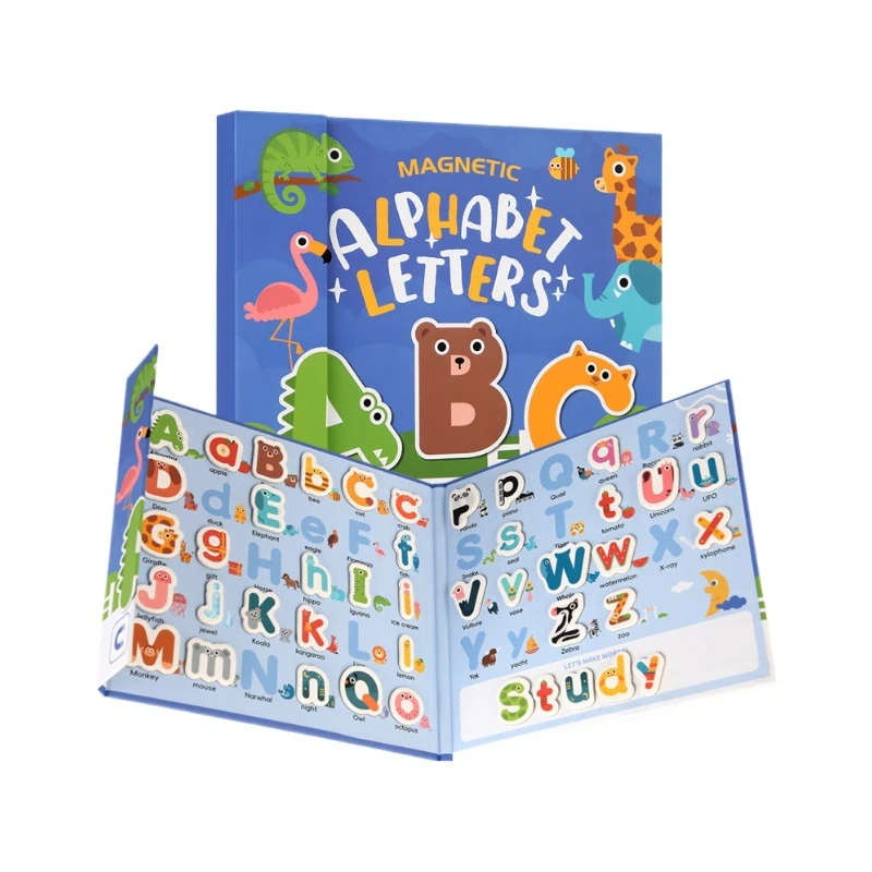 Magnetic Book 26 Words Smart Educational Kids Books Came Learning Books Early For Children Baby Early Learn Cards Printing