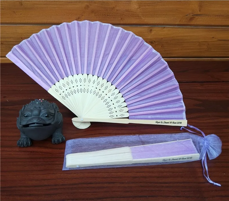 Wholesale cheap chinese silk fan as wedding favor  invitation fan for guests