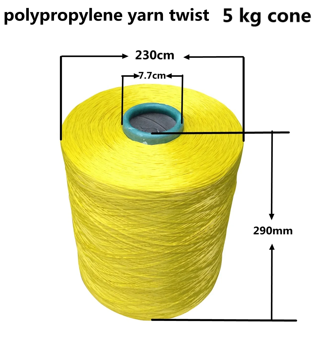 PP twisted yarn 1000D 60-150TPM colour fdy high strength high toughness
