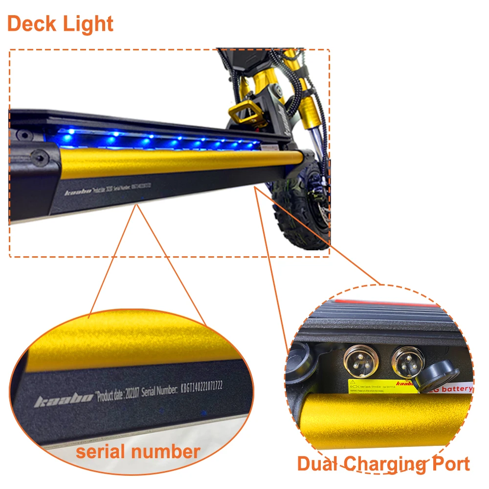 KB Wolf Warrior GT Pro Electric Scooter Black 11inch 60V 35Ah Battery 2400W Dual Motor Top Speed 80km/h TFT Display Wolf Warrior