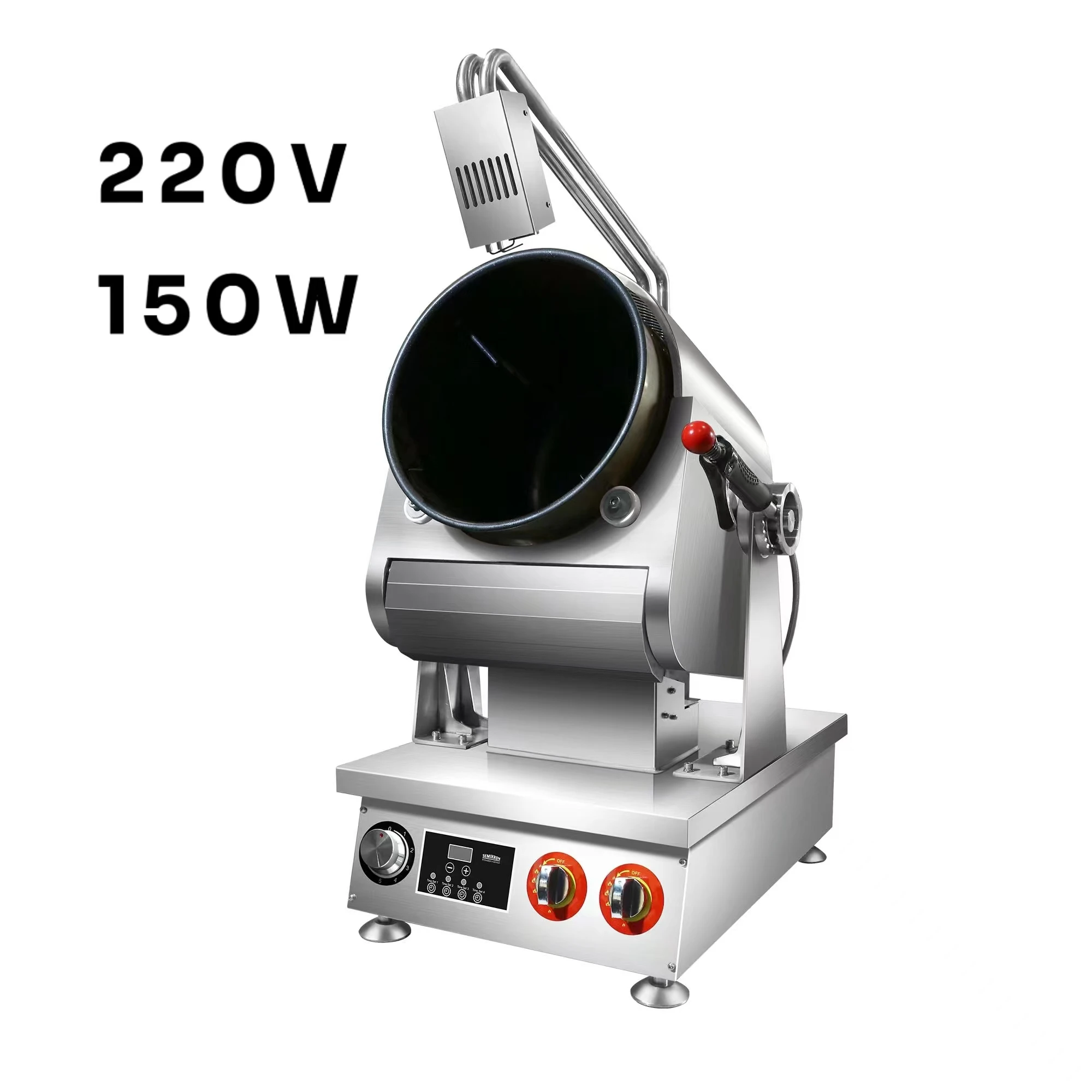 Customized simple tabletop gas drum cooking machine with fire spraying hot selling overseas kitchen smart equipment