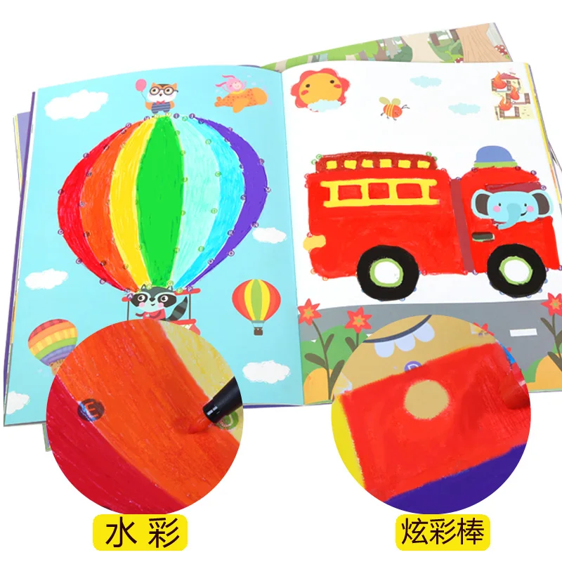 Factory Wholesale Kids Wooden Toys Learning Animal Coloring Drawing Books Coloring Paint Book for kids toys