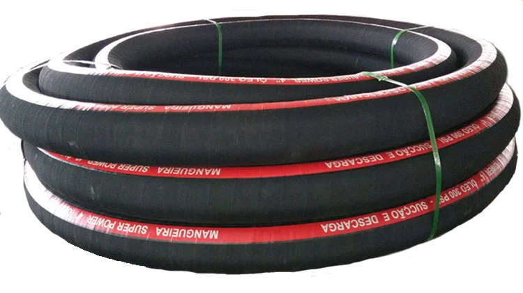 NBR Material and High Tensile helix Steel Wire Reinforcement Oil suction and discharge hose 10bar