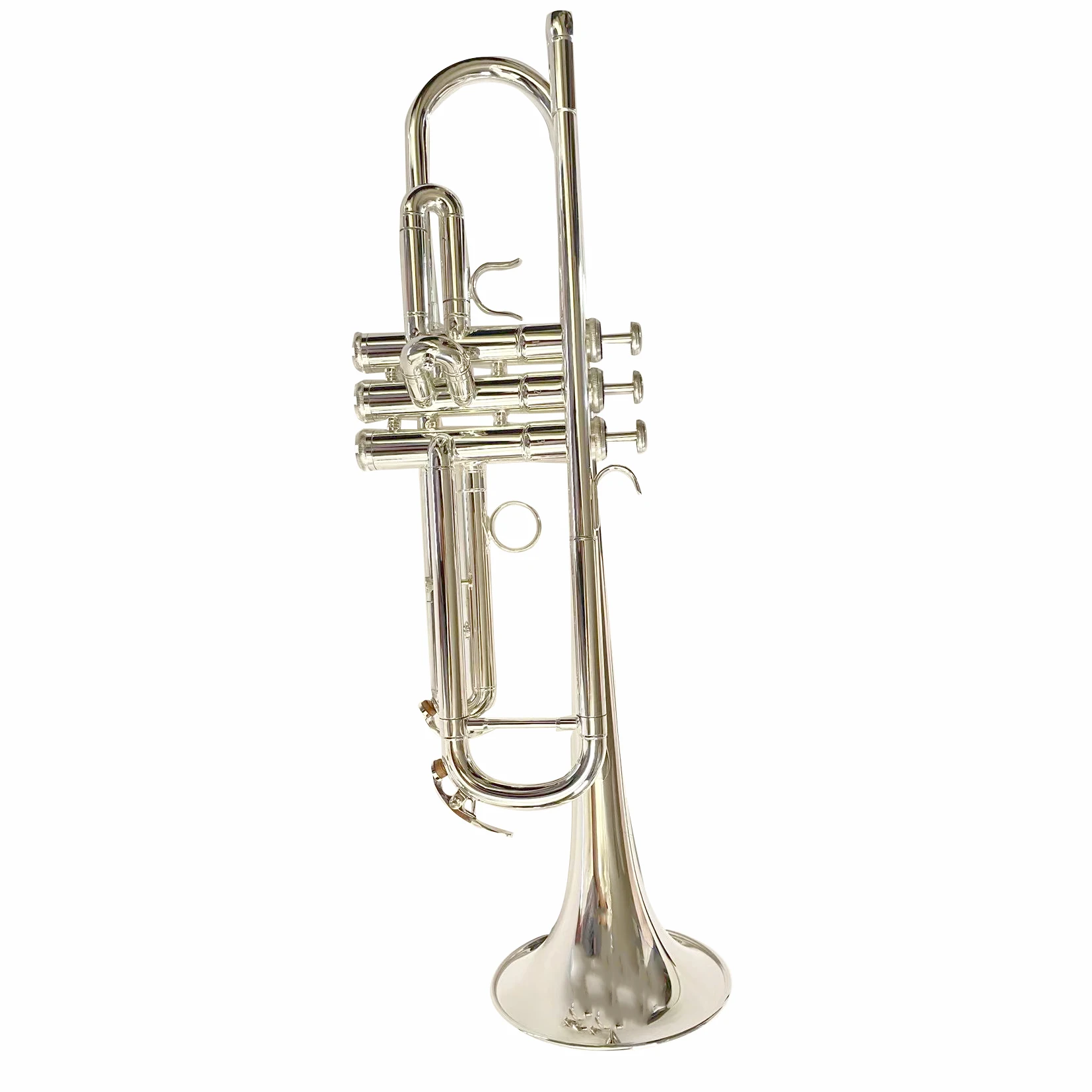 student model playing Bb tuning yellow brass material nickel plated finished trumpet