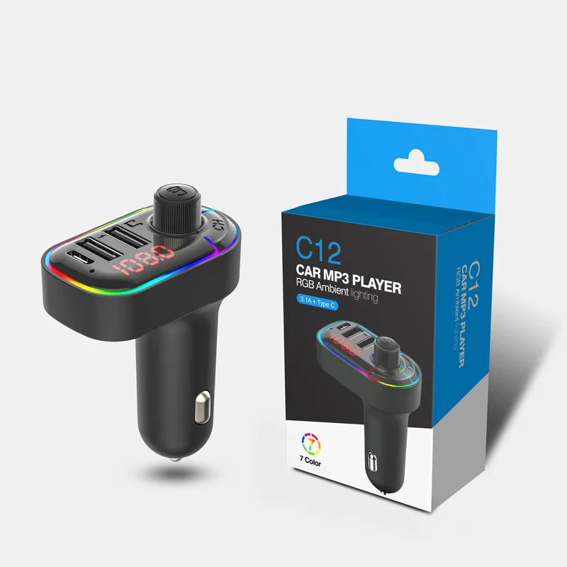 Fm Transmitter Bluetooths Wireless Car Charger Mount Car Mp3 Player