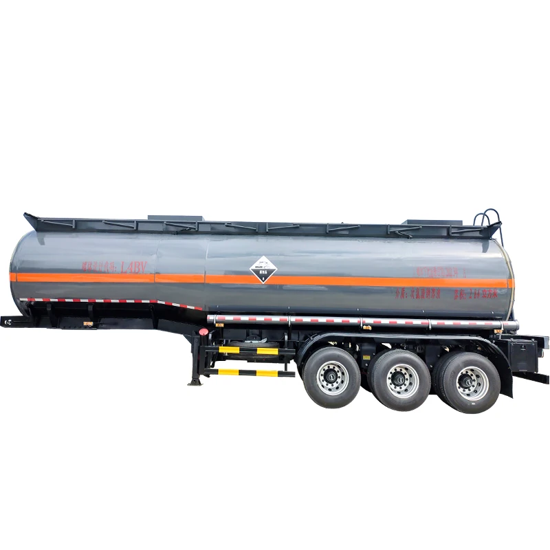Customized 3 axles liquid chemical storage tank chemical transport acid tanker semi trailer