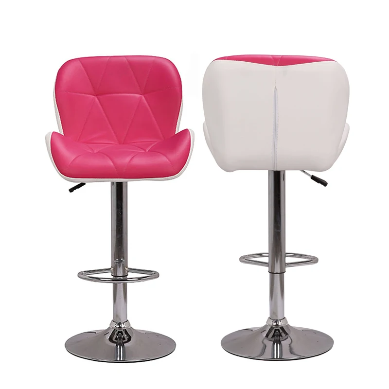 Custom Modern Bar Front Desk Bar Swivel Chair Leather Rotary Lift Adjustment Stool Bar Chairs