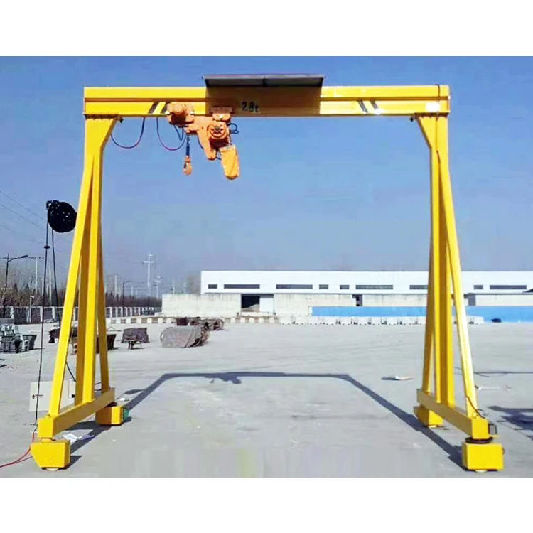 Indoor movable workshop 4 wheels mini gantry crane movable gantry crane 5 ton
