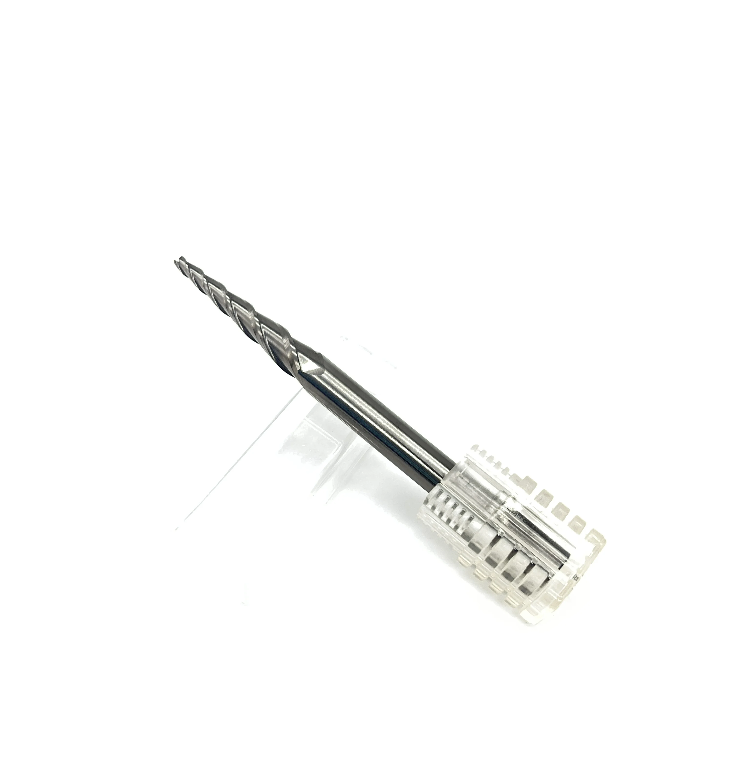 Hot Sale Tungsten Solid Carbide Milling Cutter Taper Endmill 2 Flute Tapered Ball Nose End Mill For Cutting Wood