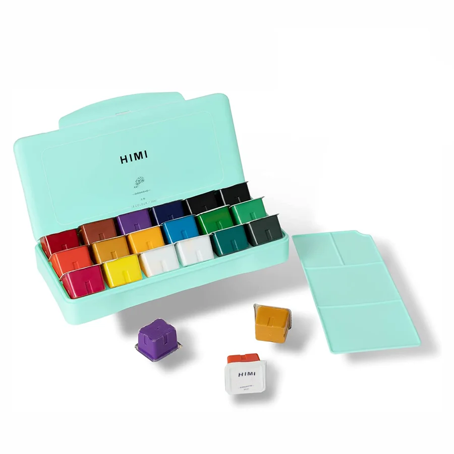 Himi Miya Art Painting Tools 18 Colour Gouache Paint Gouache For Wholesale Students Paints