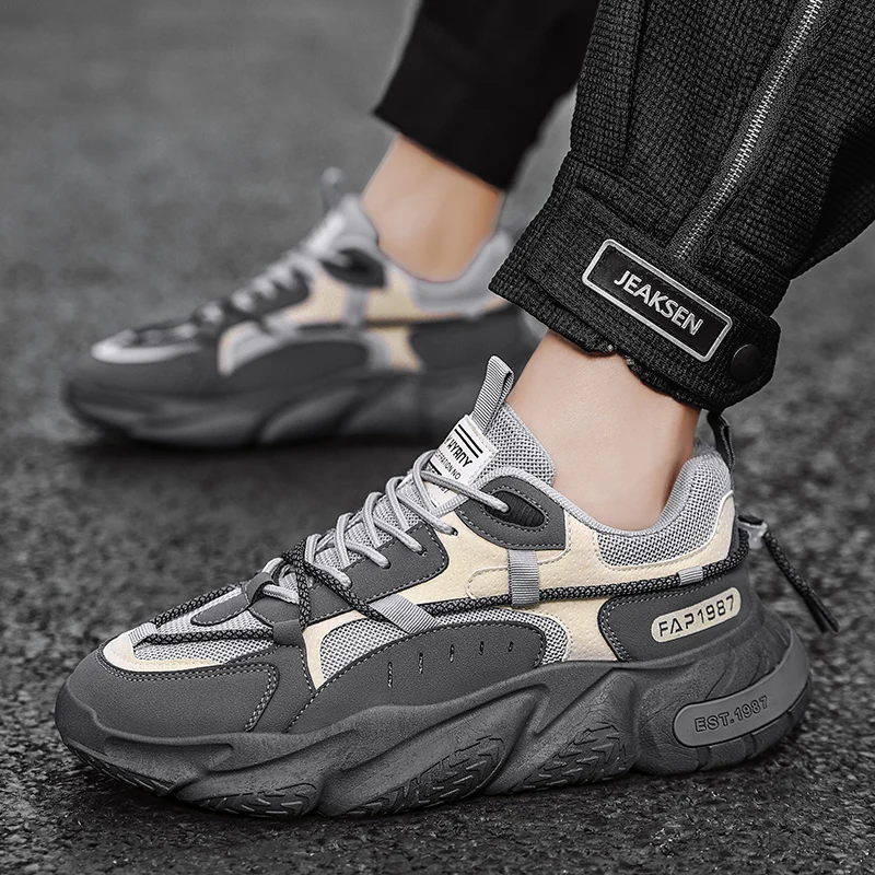 Mens Tennis Shoes 2024 New Casual Sports Shoes for Men Spring Autumn Men Breathable Wear-resistant Running Shoes Tenis Masculino